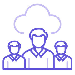 Obraz premium Cloud Users Icon