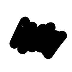 Hand drawn highlight marker line silhouette 