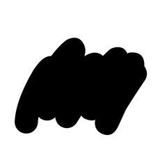 Hand drawn highlight marker line silhouette 