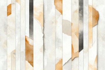 Fototapeta premium A flat design of striped vintage wallpaper in soft cream and light brown hues, with a subtle textured effect