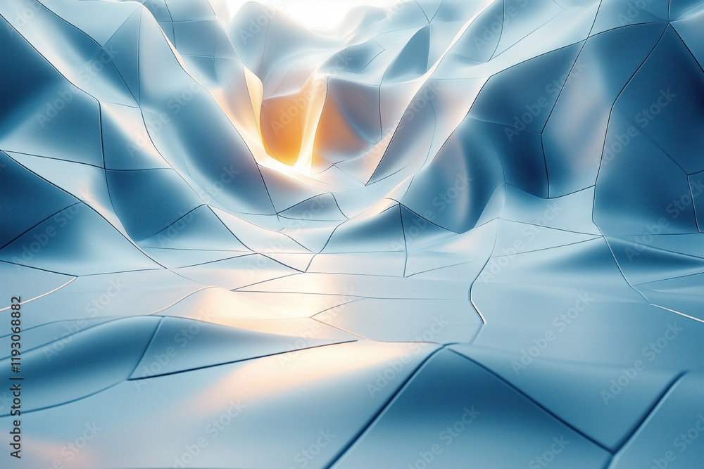 Poster abstract 3d pattern. futuristic. brutalist style. background image. created with generative ai techn