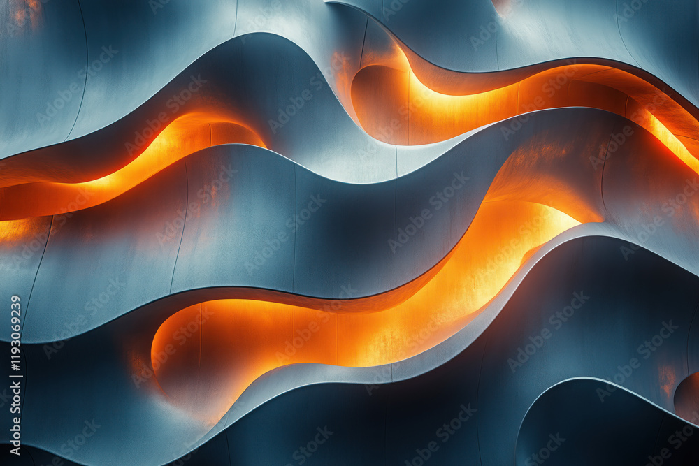 Poster abstract 3d pattern. futuristic brutalist style. background image. created with generative ai techno