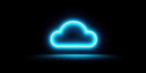 Blue cloud with a white outline