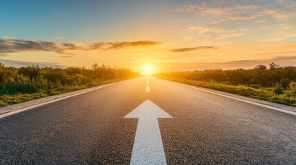 Road to Success at Sunset