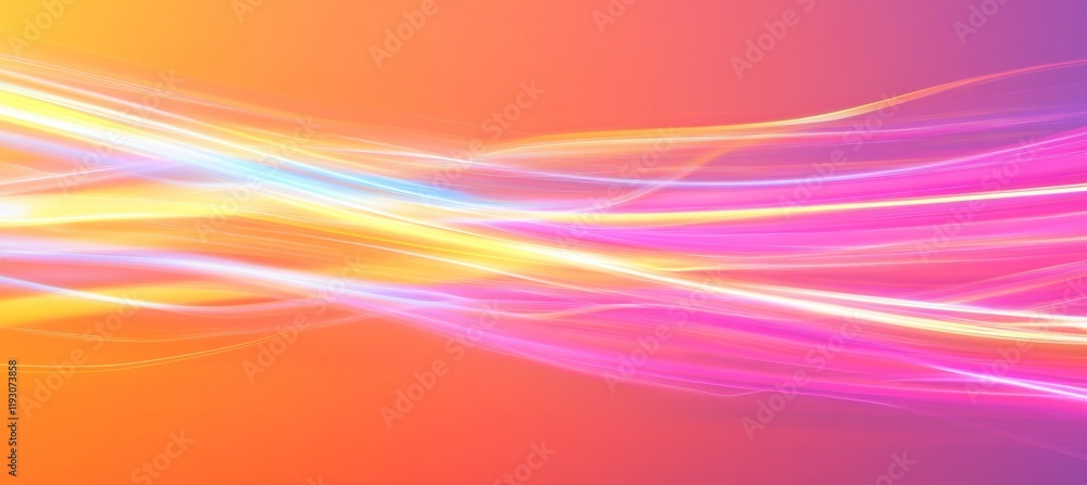 Poster abstract wavy lines flowing on gradient background