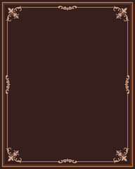 Abstract vintage border wedding invitation cover template background