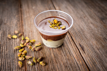 Dubai chocolate with pistachio filling 