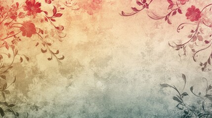 Intricate grunge flower background featuring a wavy design, perfect for adding a touch of elegance to your projects.