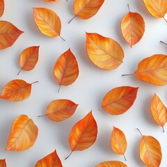 Obraz premium Colorful autumn leaves scattered on soft background create warm