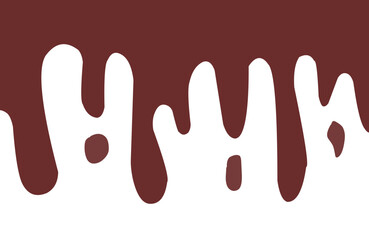 Melted chocolate isolated. Decoration background.