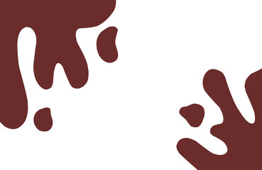 Melted chocolate isolated. Decoration background.