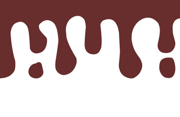 Melted chocolate isolated. Decoration background.