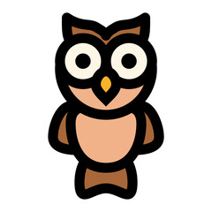 owl colourful icon owl