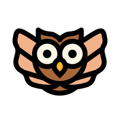 owl colourful icon owl