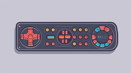 Modern Flat Style Remote Control Vector Illustration for Graphic Design Projects