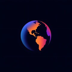 Naklejka premium a modern gradient logo of a globe