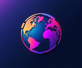 Fototapeta premium a modern gradient logo of a globe