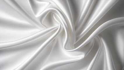 Obraz premium Luxurious white silk fabric - elegant texture for fashion and interior design
