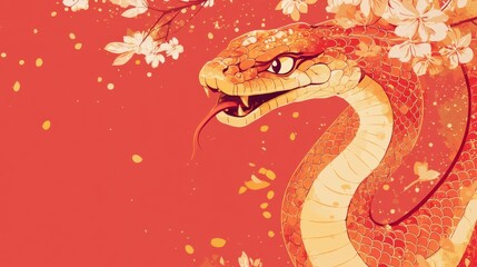 Obraz premium chinese new year vector design cards. 2025 year of the snake. lunar new year concept.