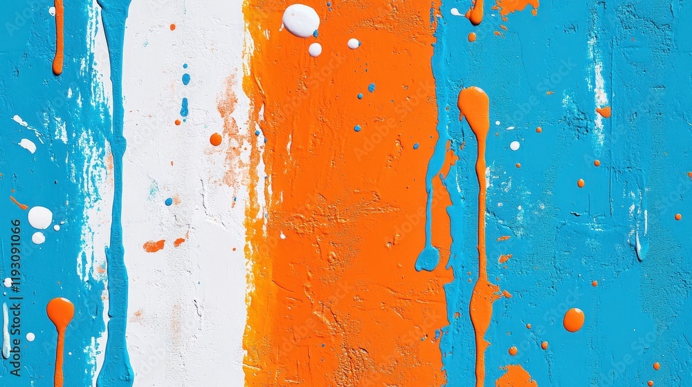 Poster vibrant abstract composition with dripping paint in neon colors and intricate textures for artistic 