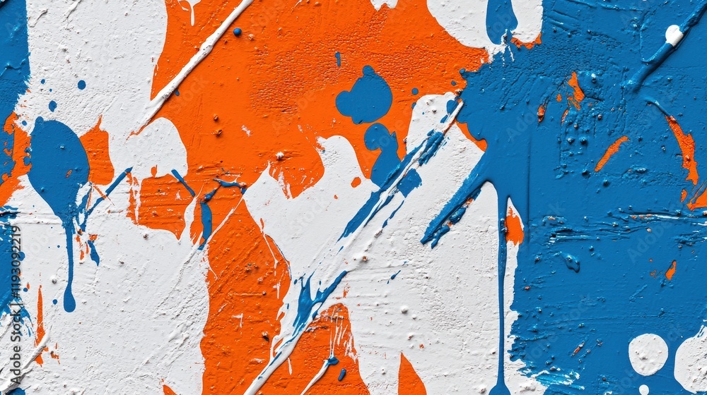 Poster abstract expression of agony and emotion through bright neon paint on a textured surface with drips 