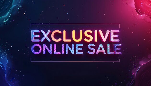 Exclusive Online Sale Announcement Neon Sign Design