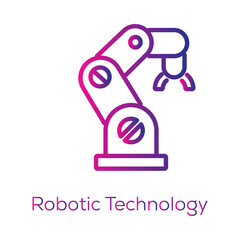 Robotic Technology Icon – Industrial Robotics and AI-Driven Automation