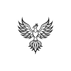 Fototapeta premium Phoenix Mythology Bird Vector Illustration Design