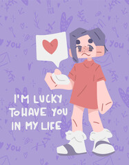Lucky Valentine Cartoon