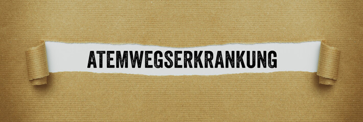 Braunes zerissesnes Papier - Atemwegserkrankung
