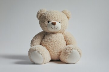 Obraz premium Soft teddy bear with friendly smile, embodying warmth and comfor