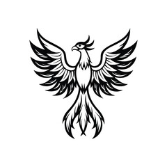 Obraz premium Phoenix Mythology Bird Vector Illustration Design