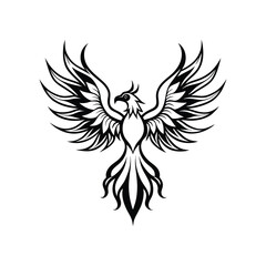 Obraz premium Phoenix Mythology Bird Vector Illustration Design