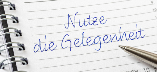  Eintrag in Terminkalender - Nutze die Gelegenheit