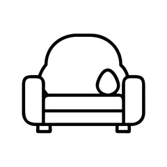 couch potato icon, couch potato line art - simple line art of couch potato, perfect for couch potato logos and icons and themed design