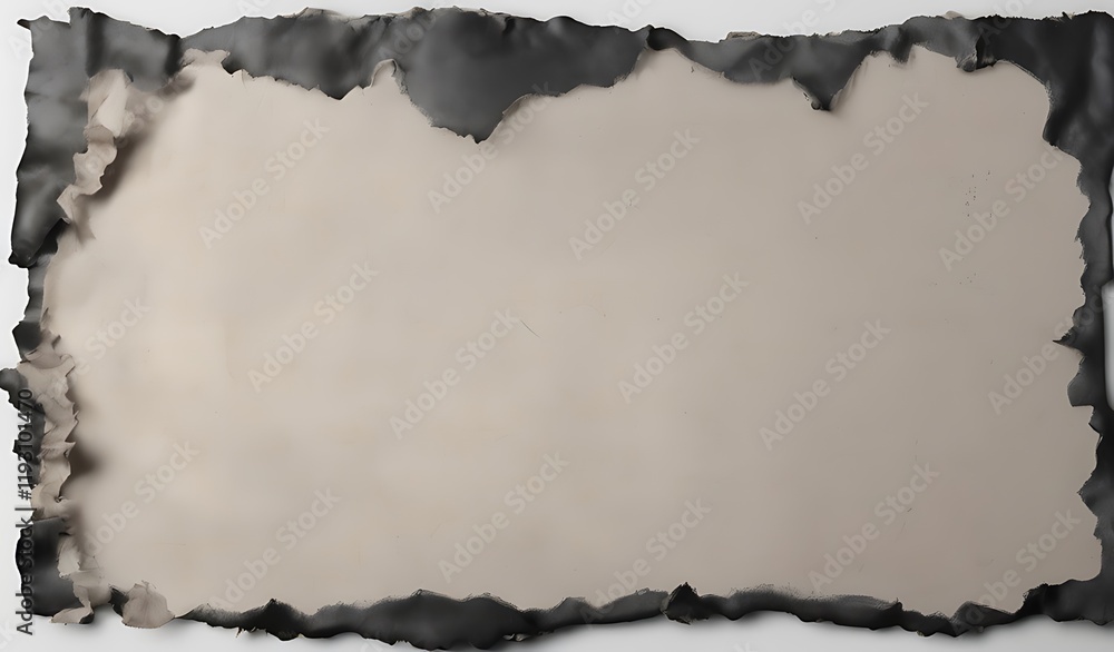 Poster abstract background with torn paper edges in dark gray color for use in business projects