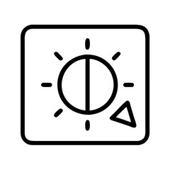 Obraz premium for adjusting brightness icon, for adjusting brightness line art - simple line art of for adjusting brightness, perfect for for adjusting brightness logos and icons and themed design