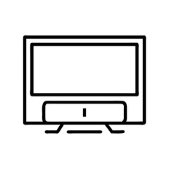 tv mounted on wall icon, tv mounted on wall line art - simple line art of tv mounted on wall, perfect for tv mounted on wall logos and icons and themed design