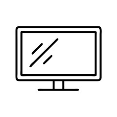 tv screen reflection icon, tv screen reflection line art - simple line art of tv screen reflection, perfect for tv screen reflection logos and icons and themed design