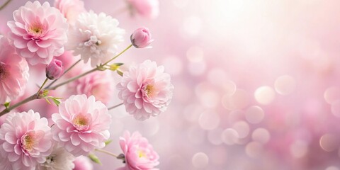 Delicate Pink Blossoms on a Soft, Dreamy Background, Perfect for Springtime Designs and Feminine Themes