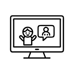 tv with parental controls icon, tv with parental controls line art - simple line art of tv with parental controls, perfect for tv with parental controls logos and icons and themed design