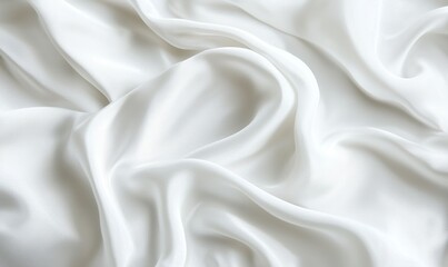 Obraz premium White silk fabric texture background for elegant design or wedding backdrop