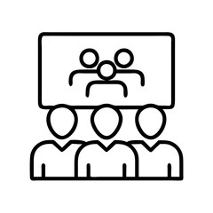 watching reality tv icon, watching reality tv line art - simple line art of watching reality tv, perfect for watching reality tv logos and icons and themed design