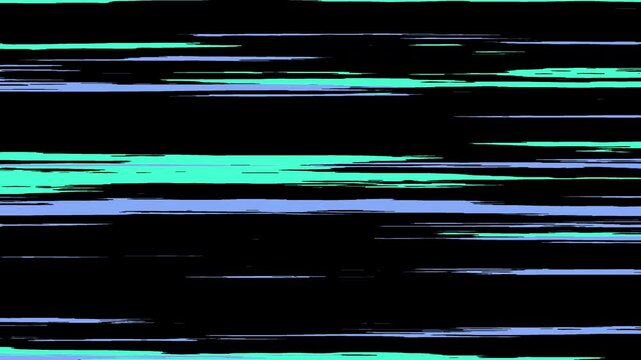 猛スピードで横に流れていく、筆で書いたような青と緑の線 
Blue and green lines that flow sideways at breakneck speed, as if written with a brush