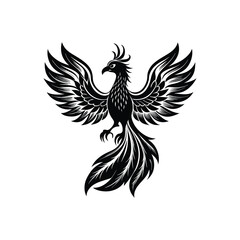 Obraz premium Elegant Phoenix Mythology Bird Vector Artwork for Designs 