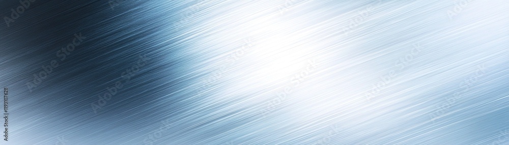 Poster dynamic light trails create a futuristic atmosphere on a sleek brushed steel background with ample c
