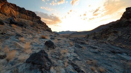 Obraz premium sunset in the mountains