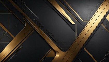 Obraz premium Abstract futuristic dark gold metal with fine textures and reflective accents