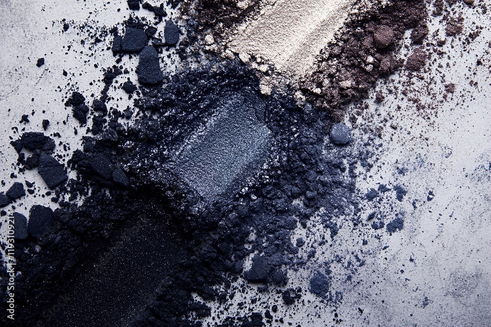 Poster sophisticated abstract background with smokey eyeshadow blends creating a bold and elegant visual ex