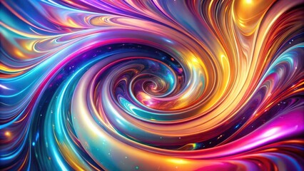 Obraz premium Abstract Colorful Swirling Galaxy of Vibrant Hues and Glowing Lights
